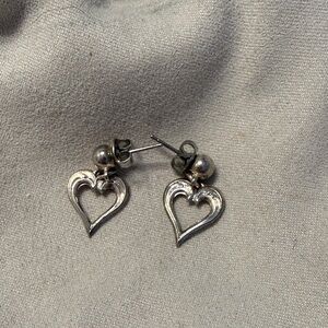 Montana Silversmith Chic Silver Heart Drop Earrings